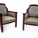 A pair of armchairs, Northern Europe, circa 1870.