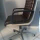 1970 vintage leather swivel office chair