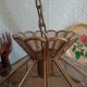 Brass suspension and smoked glass - vintage