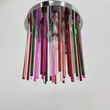 Mid-century design glass ceiling lamp, 1970s