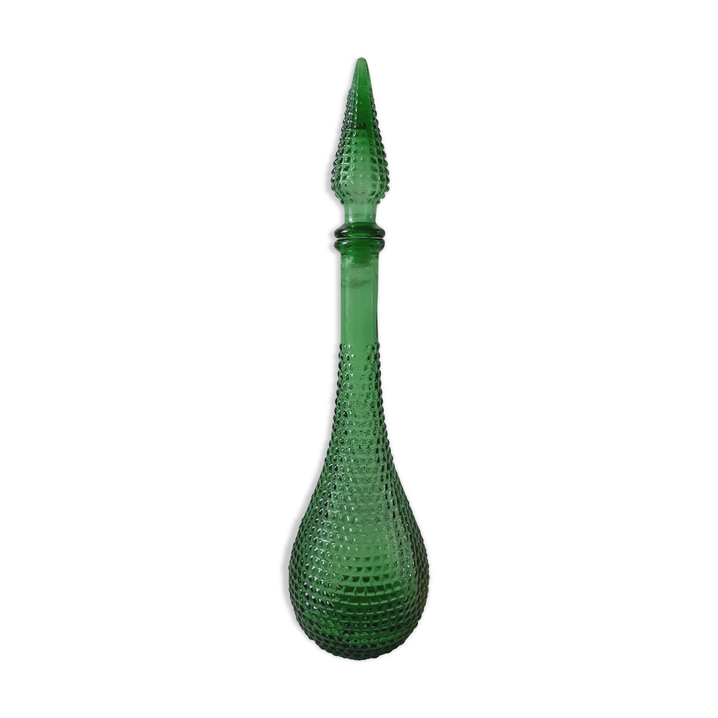 Carafe bouteille Empoli Italienne en verre vert