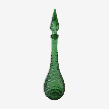 Carafe bouteille Empoli Italienne en verre vert