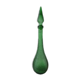 Carafe bottle Empoli Italian in green glass