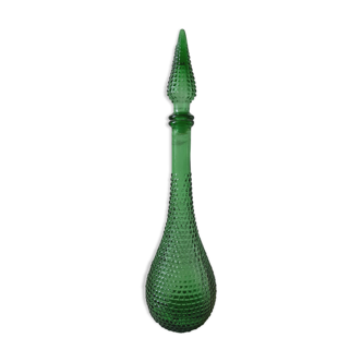 Carafe bottle Empoli Italian in green glass