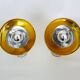Paire d'appliques murales orientable Philips chromé et or années 70