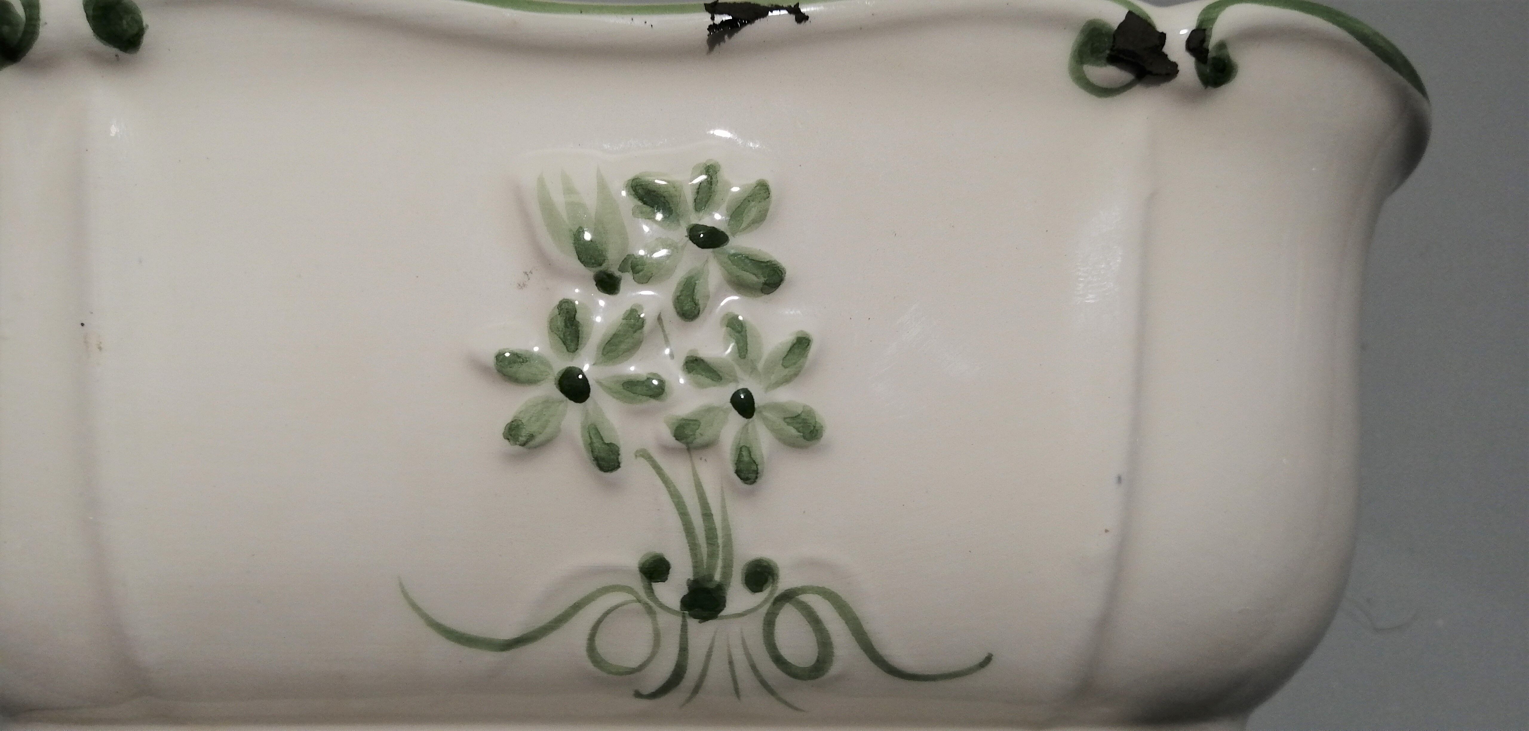 Ceramic planter spring decoration