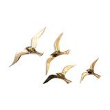 Série de 4 mouettes en laiton doré