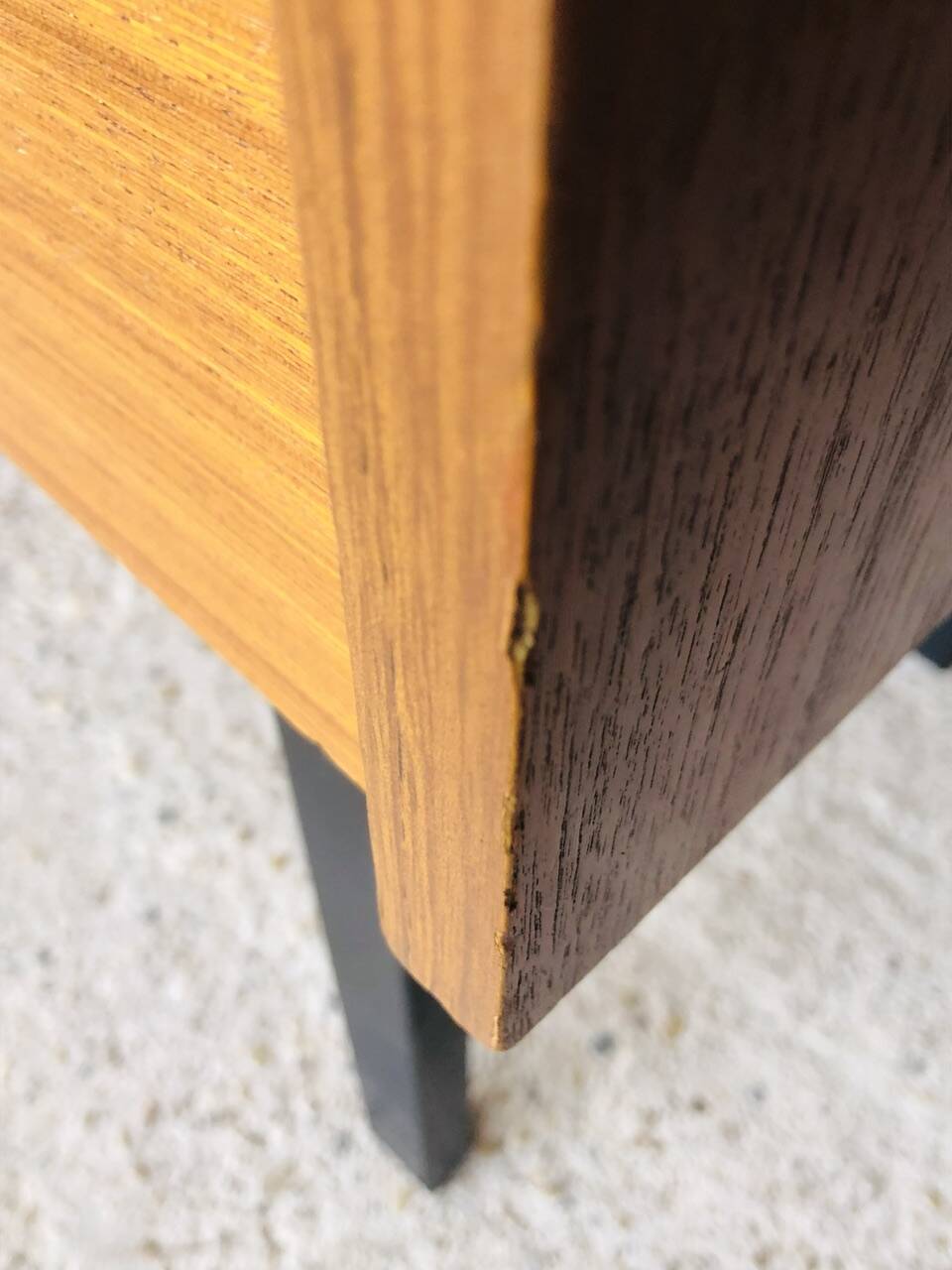 Teak storage unit with metal legs Circa 70's