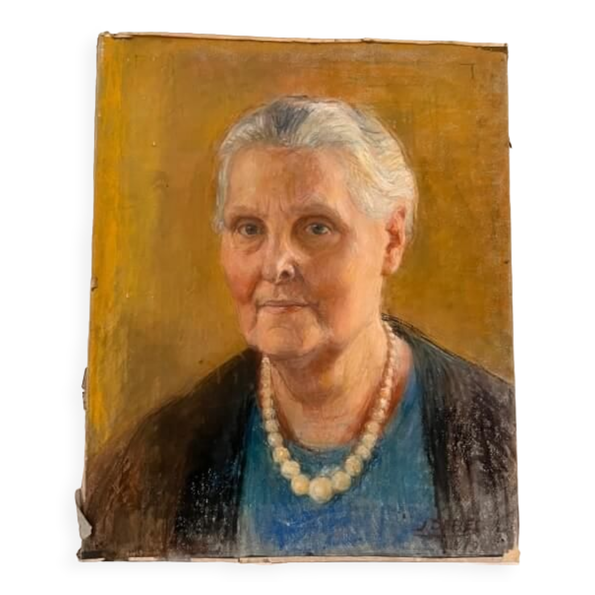 Portrait of a woman with a necklace