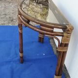 Half-moon bamboo console