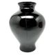 Minimalism vase, black lacquer, mother-of-pearl inlay, Japan, 1950s