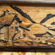 Vintage 1950s Alpine Table - Carved and Pyrographed - Chalet Atmosphere