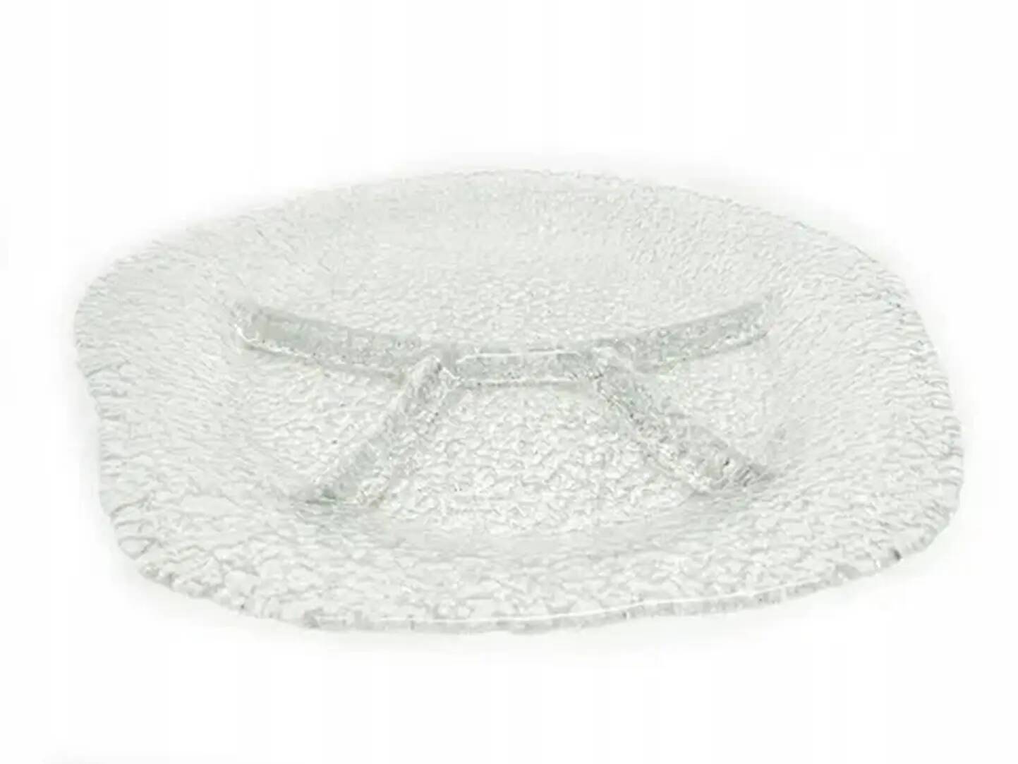 Appetizer platter, mid-century modern, soda glass, design by J. S. Drost, Ząbkowice, Poland, 1970s