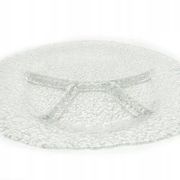 Appetizer platter, mid-century modern, soda glass, design by J. S. Drost, Ząbkowice, Poland, 1970s