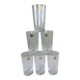 6 verres gravés