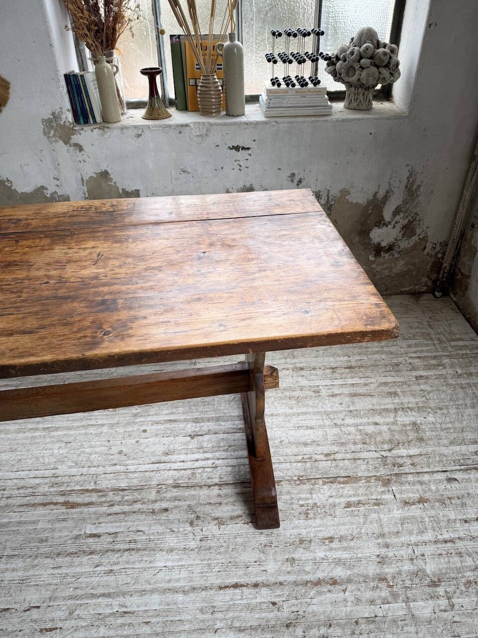 Monastery-style farmhouse table, pine, 210cm