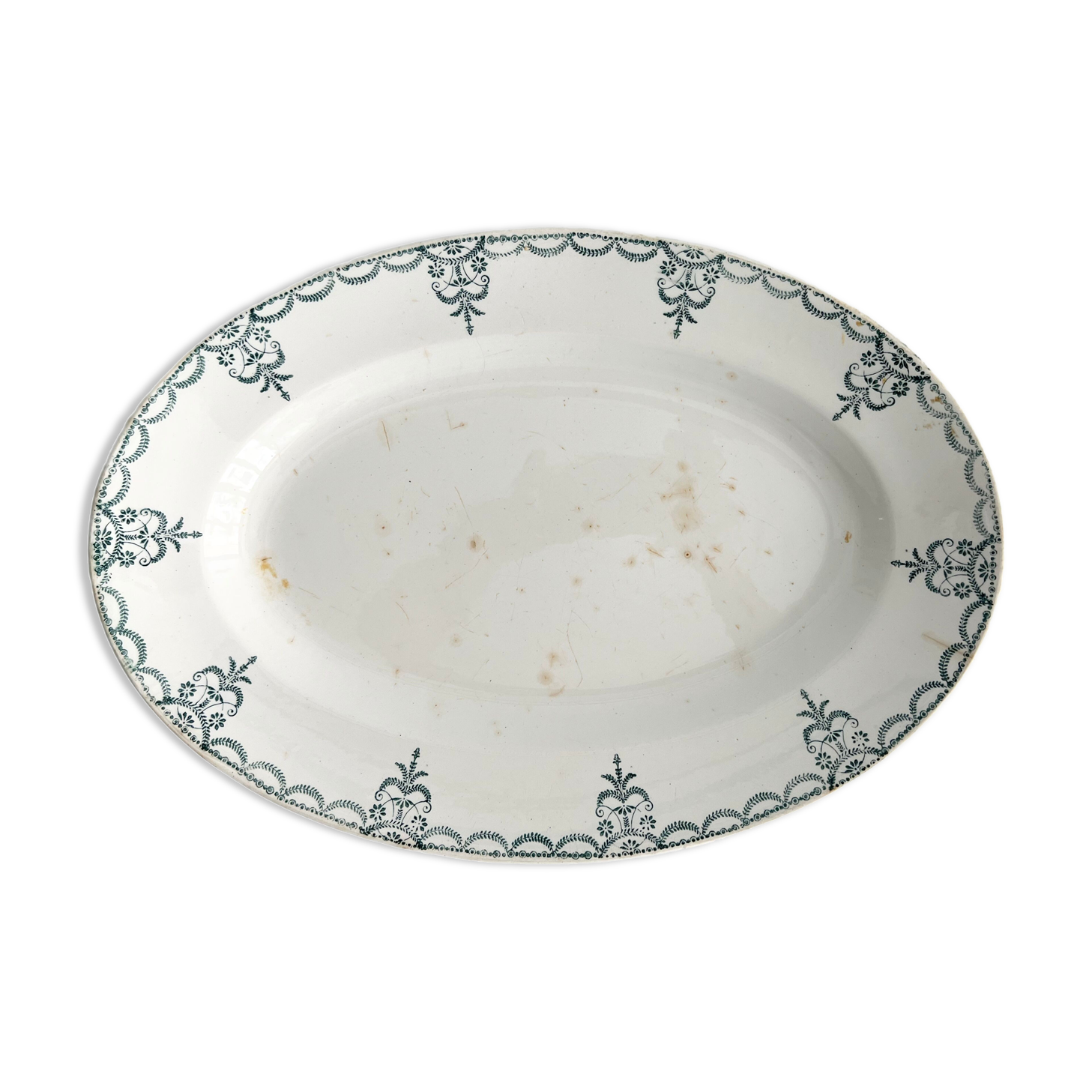 Dish Terre de Fer garland Louis XVI