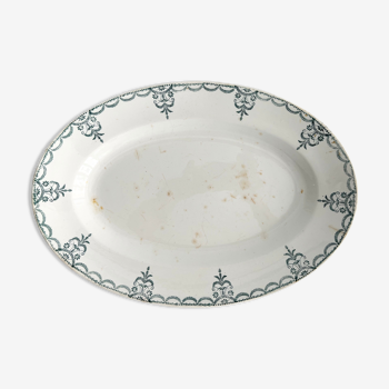 Plat terre de fer guirlande Louis XVI