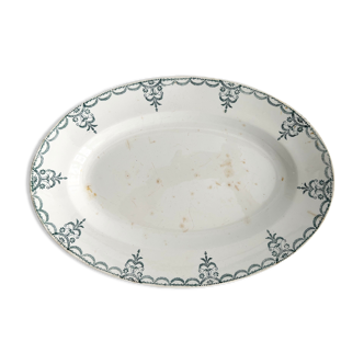 Plat terre de fer guirlande Louis XVI