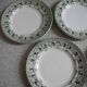Lot of 5 flat plates, St Amand earthenware, antique French flate plates, 30s