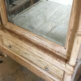 Pine wardrobe with mirror 1900s