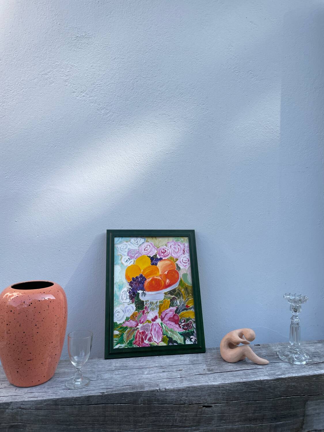 Peinture bouquet de fleurs tableau signé