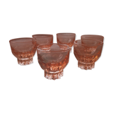 6 antique liquor glasses