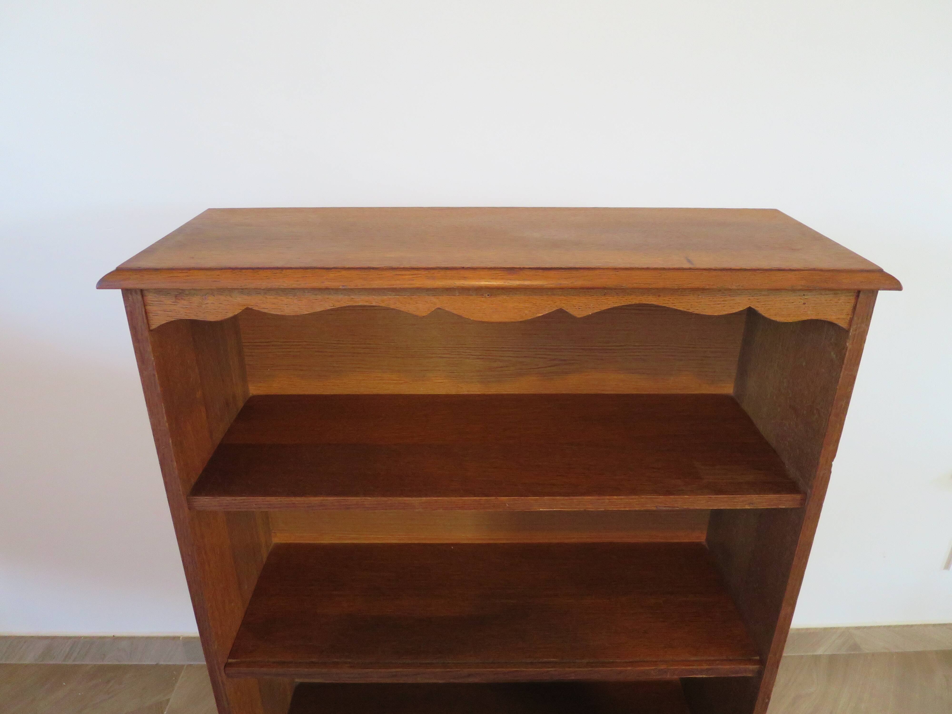 Set of 2 bibus 3 levels - oak color - bookcase shelves