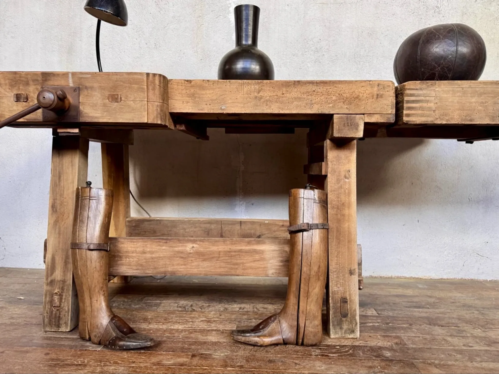 Old small carpenter's workbench from the 1920s.