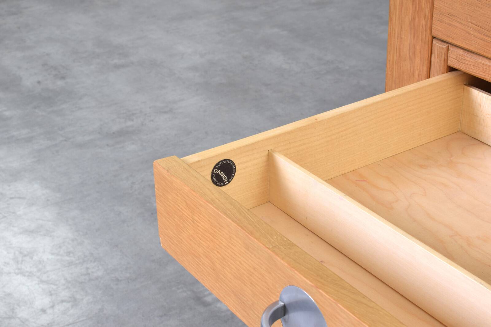 Mid-Century Oak Desk by Chr. Rasmussen for Randers Møbelfabrik, 1970s.