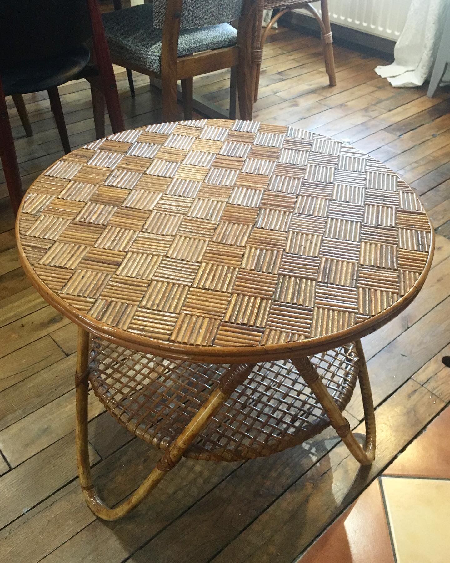 Vintage rattan coffee table