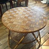 Vintage rattan coffee table