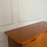 Wood and rattan sideboard