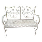 Wrought iron garden bench