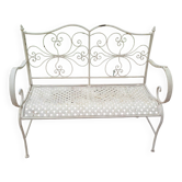Wrought iron garden bench