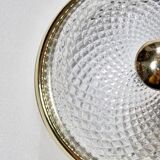 Vintage glass and gold metal globe ceiling light