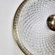 Vintage glass and gold metal globe ceiling light