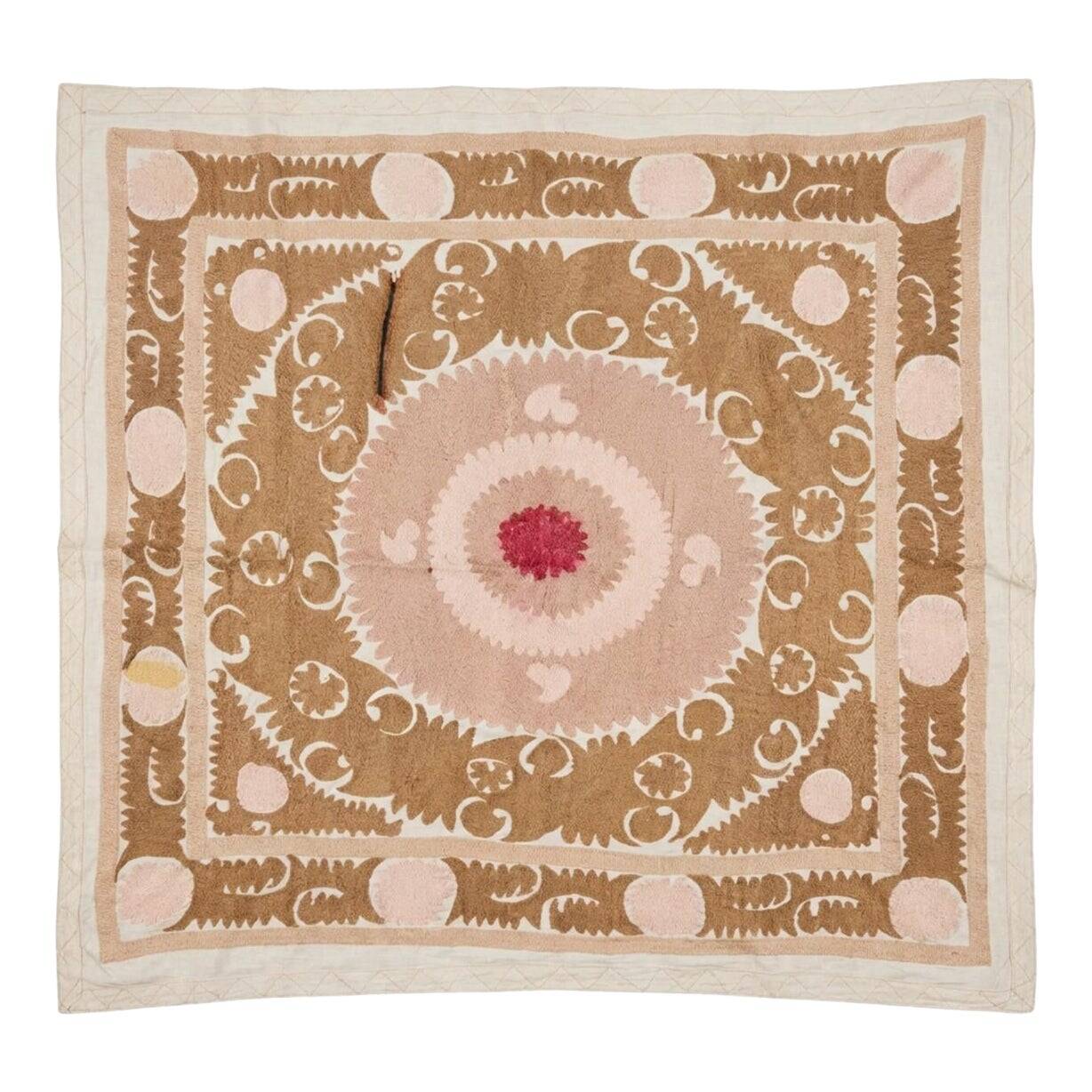 Vintage hand-embroidered tablecloth 132x146 cm
