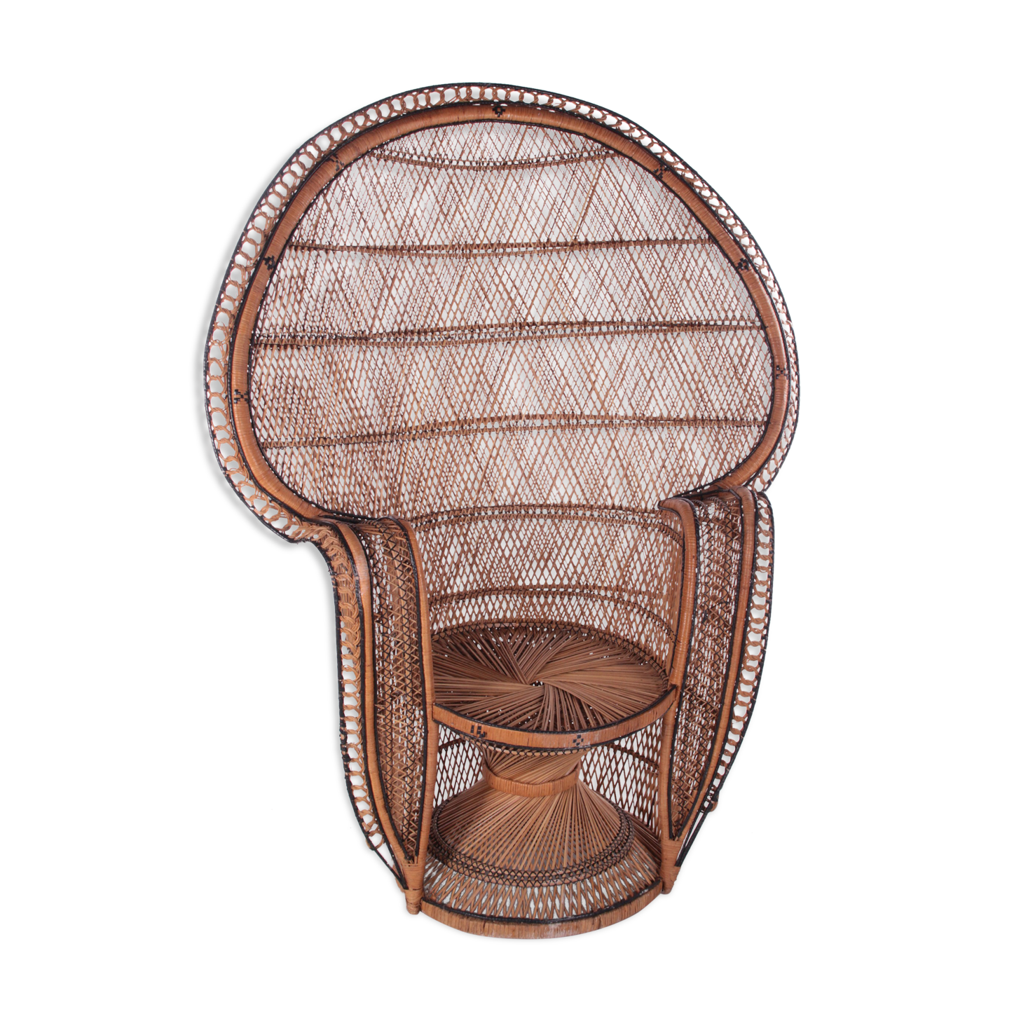 French King Sized Emmanuelle Peacock Chair, 1960s