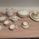 Large Longchamp set in France in earthenware Tea service, serving pieces