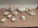 Large Longchamp set in France in earthenware Tea service, serving pieces