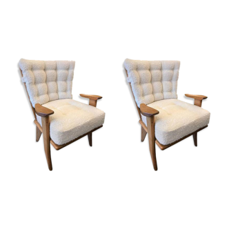 Pair of chairs Guillerme and Chambron