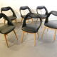 Série de 6 chaises de Louis Paolozzi édité par Zol 1950