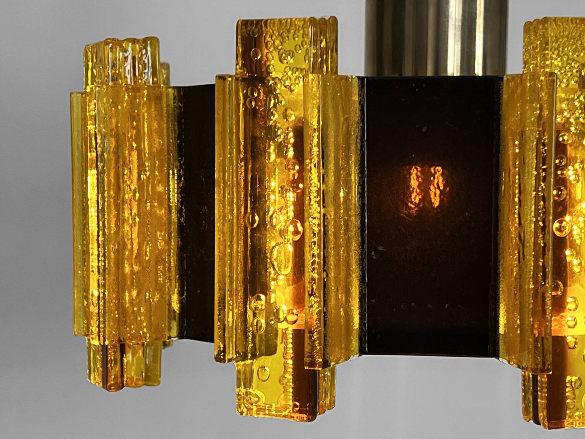 Acrylic pendant light/chandelier by Claus Bolby for CEBO Industri. Denmark 1960s