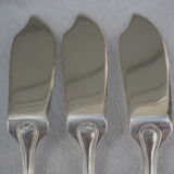 Fish service and its 6 silver-plated cutlery, crossed ribbon model