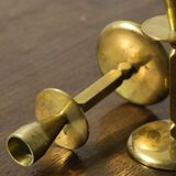 2x Mid century brass candle sticks, Kara Denmark