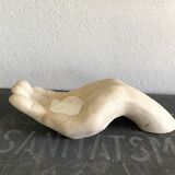 Plaster candle holder sculpture