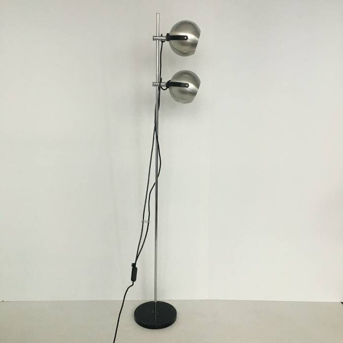 Eyeball chrome floor lamp