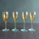Set of 4 vintage French glasses for liquor