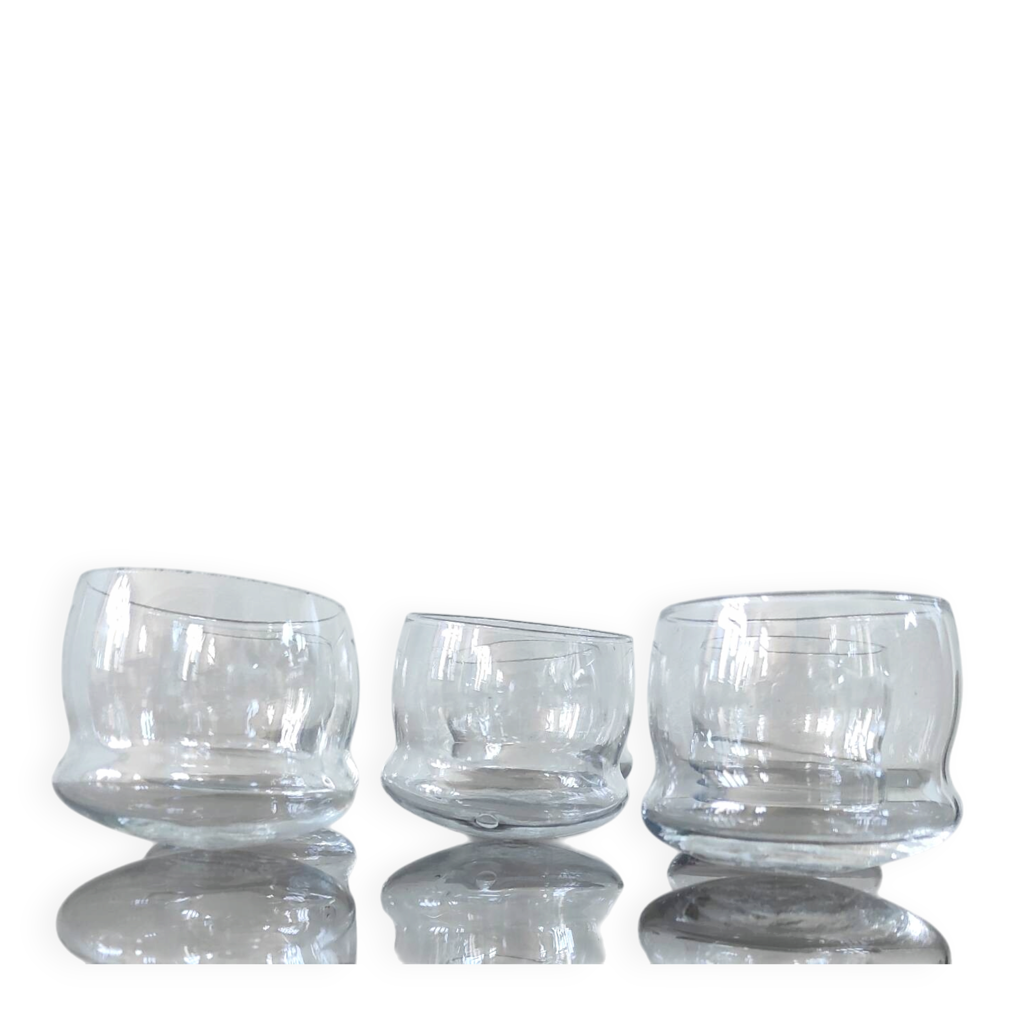 Set of 6 vintage "wobble" glasses (boat special)